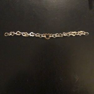 Tiffany & Co heart link bracelet w/ 18k gold heart